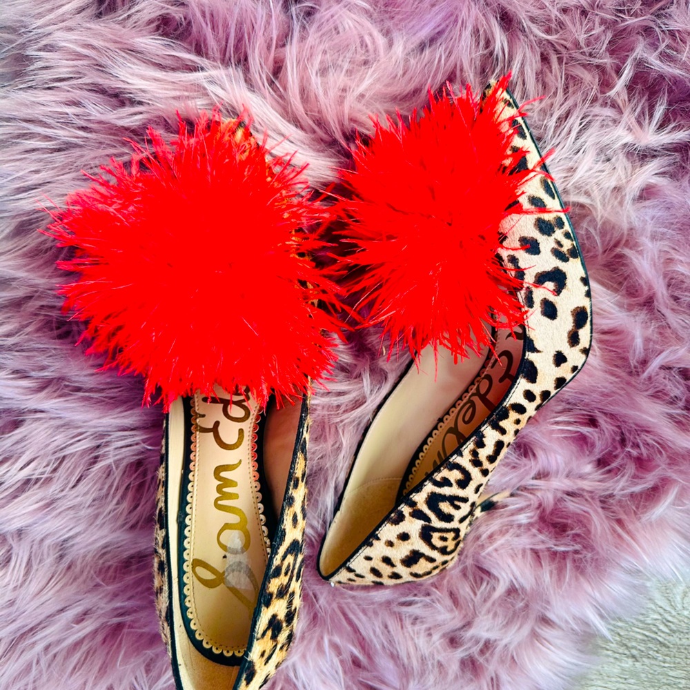 Sam Edelman cute animal print heels: size 6 1/2 in great condition …